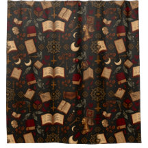 Cortina Chá Acadêmica Dark Scholarly