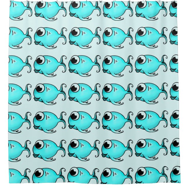 Para Box Cortina Chá de Peixe Azul (Frente)