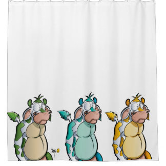 Para Box Cortina chá de vacas engraçadas