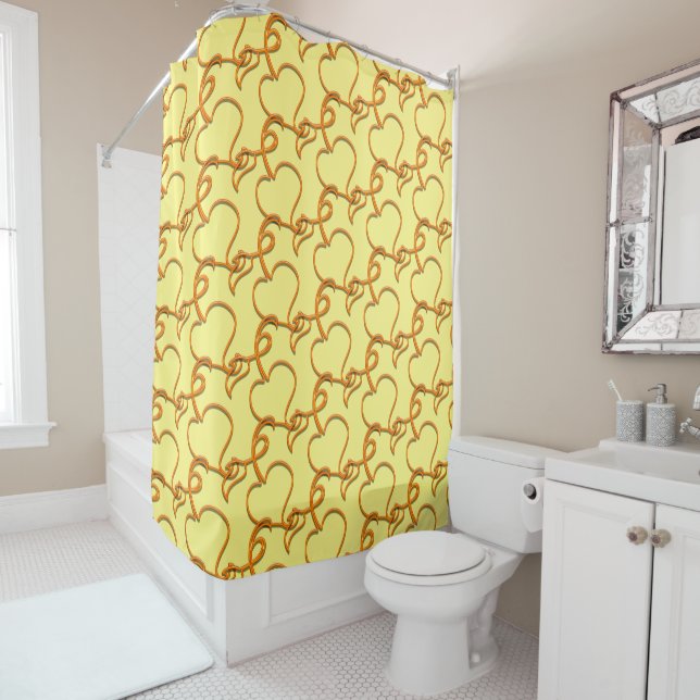 Para Box Cortina chá - Folhas de Ivy em Amarelo (In Situ)