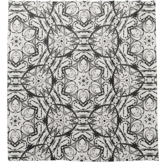 Para Box Cortina Chá Preta e Branca (Frente)