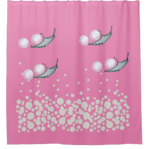 Para Box Cortina de Banheiro Rosa Bolha de Prazer Cortina