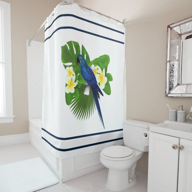Para Box Cortina de Banho Arara Azul (In Situ)