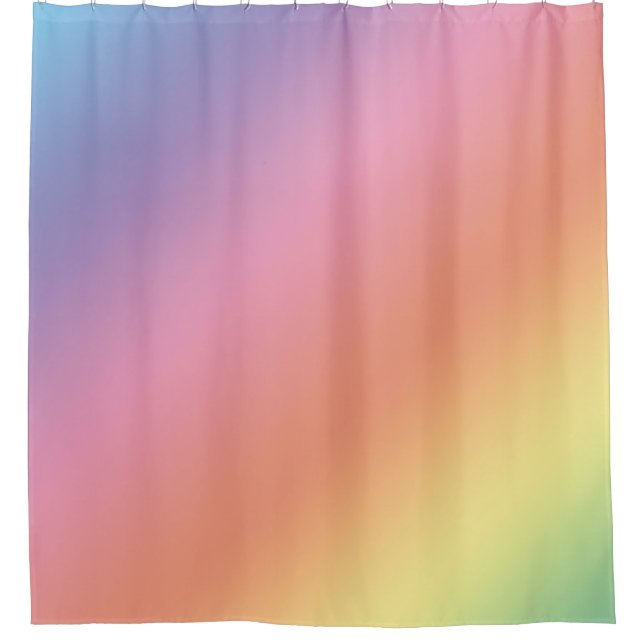 Para Box Cortina de Banho Arco-Íris Pastel (Frente)