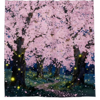 Para Box Cortina de Banho Arte Floral Escura – Midnight Blo