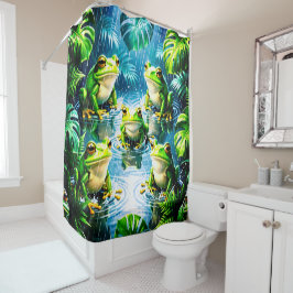 Para Box Cortina de Banho Artesanal Sapo Chuva - Decoração