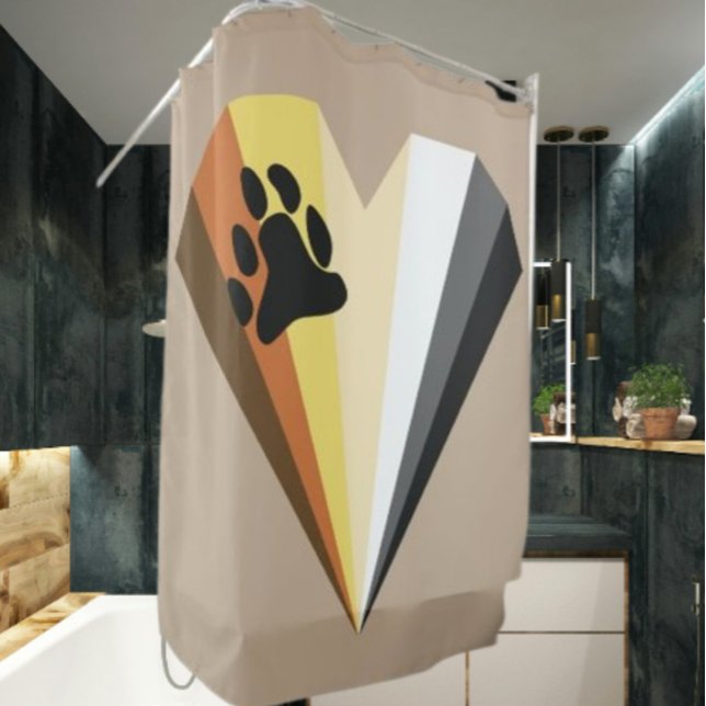 Para Box Cortina de Banho Bear Heart Pride (Criador carregado)
