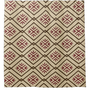Para Box Cortina de Banho Bege Inspirada em Tribal