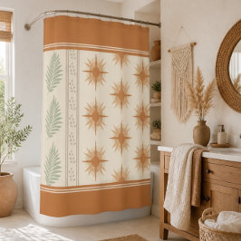 Para Box Cortina de Banho Botânica Boho Geo