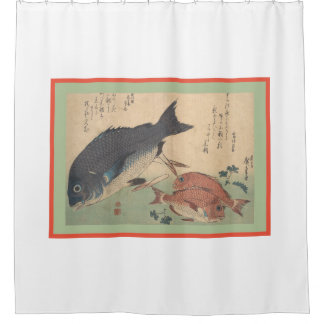 Para Box Cortina de Banho com Design de Peixe Japonês Perso