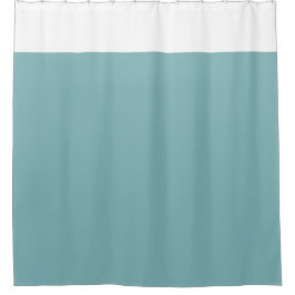 Para Box Cortina de Banho com Duas Cores Branco e Aqua