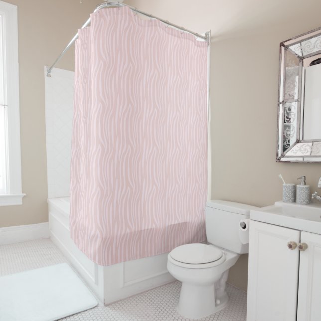 Para Box Cortina de Banho com Estampa de Zebra Rosa (In Situ)