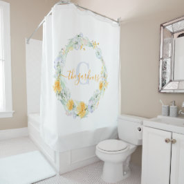 Para Box Cortina de Banho com Monograma de Dandelion