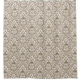 Para Box Cortina de Banho com Padrão Damask Vitoriano Elega