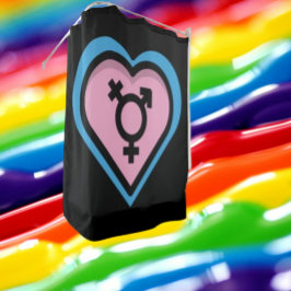 Para Box Cortina de Banho Coração do Orgulho Trans