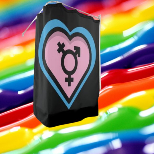 Para Box Cortina de Banho Coração do Orgulho Trans (Criador carregado)