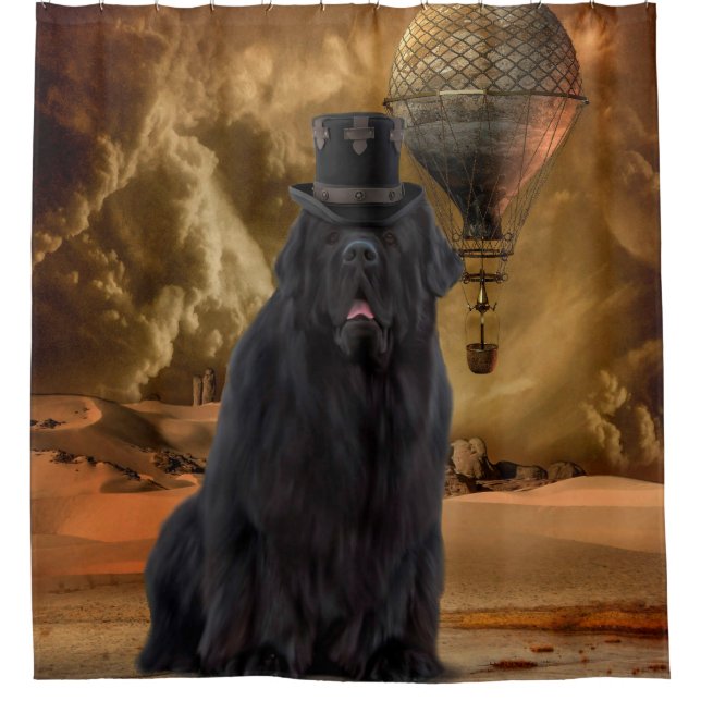 Para Box Cortina de Banho de Cachorro Steampunk (Frente)