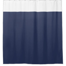 Para Box Cortina de Banho de Duas Cores Branco e Azul Marin