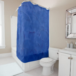 Para Box Cortina de Banho de Luxo em Azul Toscano com Reves