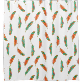 Para Box Cortina de Banho de Pena Boho
