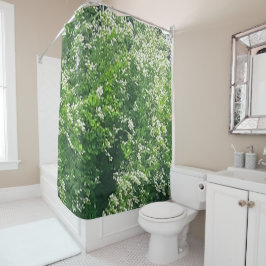 Para Box Cortina de Banho Floral Branca