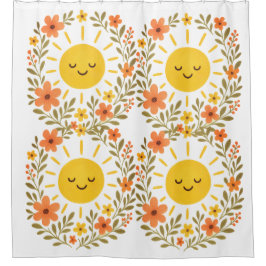 Para Box Cortina de Banho Floral Un & Moldura