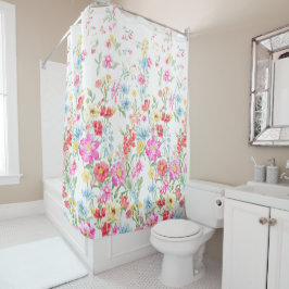 Para Box Cortina de Banho Flores Multicoloridas de Primaver