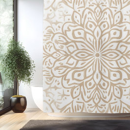 Para Box Cortina de Banho Mandala Minimalista Boho