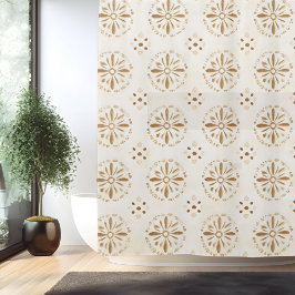 Para Box Cortina de Banho Mandala Minimalista Boho