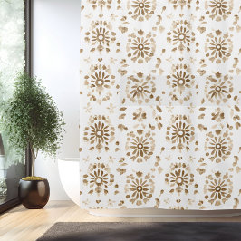 Para Box Cortina de Banho Mandala Minimalista Boho