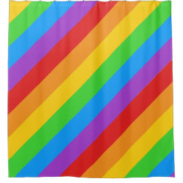 Para Box Cortina de Banho Orgulho Arco-Íris Diagonal: Faixa