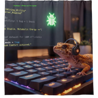 Para Box Cortina de Banho Personalizada Cyberpunk GeckoDev