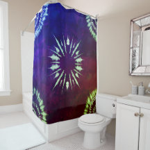 Cortina de Banho Purple Tie Dye