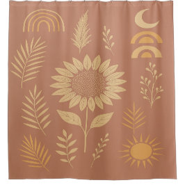 Para Box Cortina de Banho Retro Rosa Empoeirada