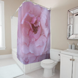 Para Box Cortina de Banho Rosa com Gotículas de Chuva