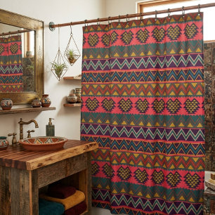 Para Box Cortina de Banho Tribal Radiance – Geométrico Vibr
