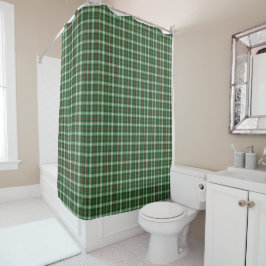 Para Box Cortina de Banho Xadrez Tartan Escocesa Verde Bran