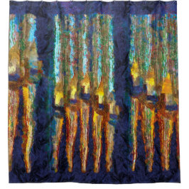 Para Box Cortina de chá abstrato