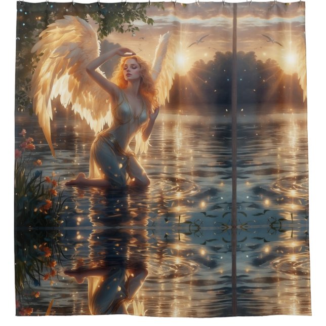 Para Box Cortina de Chá "Angelic Grace at Sunrise" (Frente)