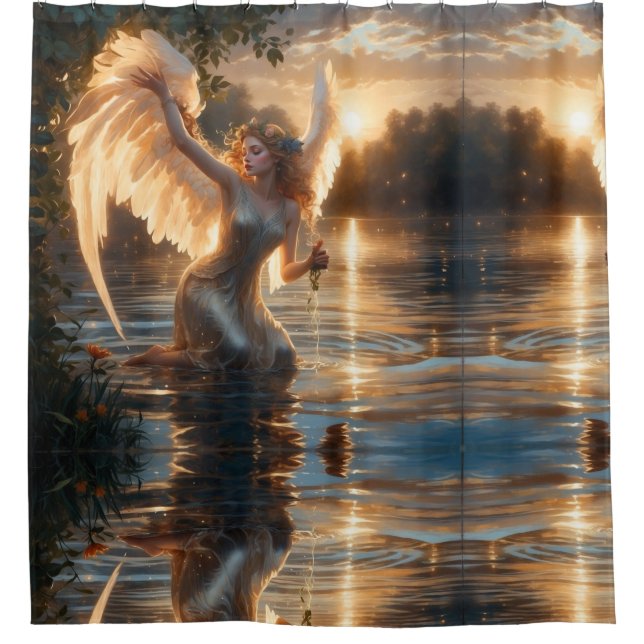 Para Box Cortina de Chá "Angelic Grace at Sunrise" (Frente)