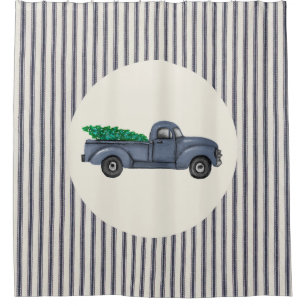 Para Box Cortina de chá azul do caminhão da árvore de Na