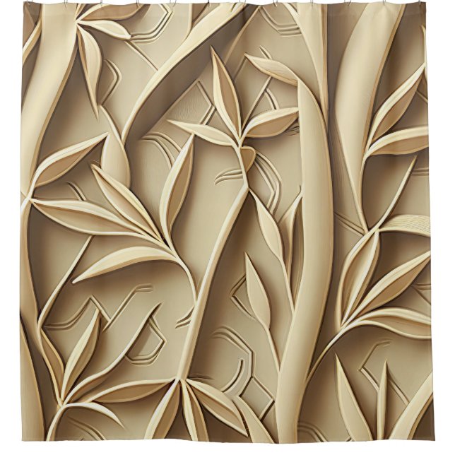 Para Box Cortina de Chá Beige Bamboo - Design Elegante (Frente)