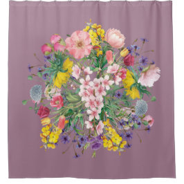 Para Box Cortina de Chá Botânica Floral de Flor Selvagem