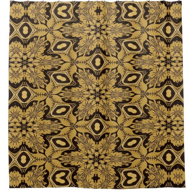 Para Box Cortina de Chá castanha e Dourada Kaleidoscope 259 (Frente)