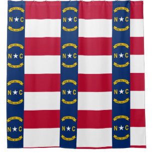 Para Box Cortina de chá com a bandeira de North Carolina,