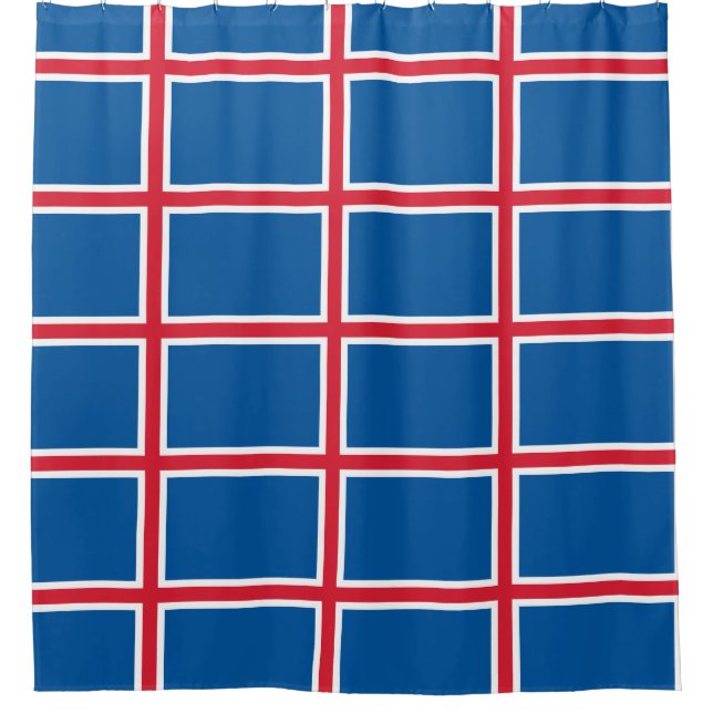 Para Box Cortina de chá com Bandeira da Islândia (Frente)
