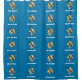 Para Box Cortina de chá com Bandeira do Estado de Oklahoma,