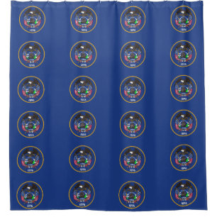 Para Box Cortina de chá com Bandeira do Estado de Utah, EUA