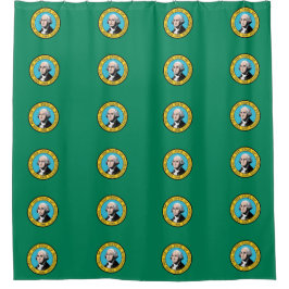 Para Box Cortina de chá com Bandeira do Estado de Washingto