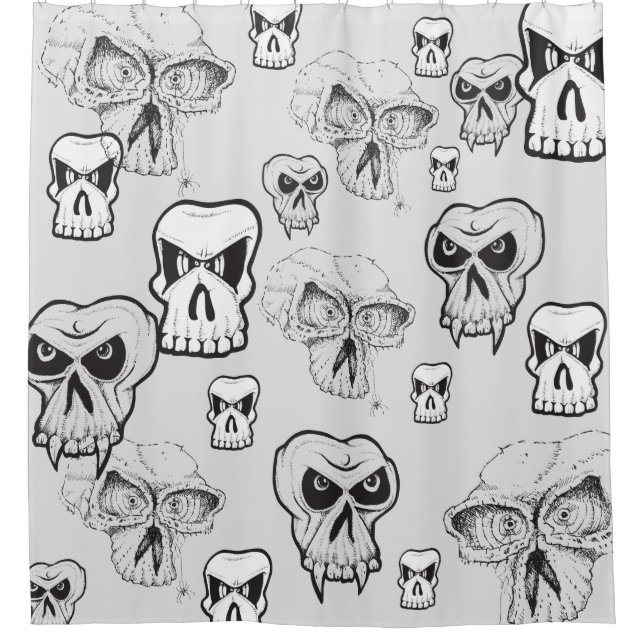 Para Box Cortina de chá com crânios (Frente)